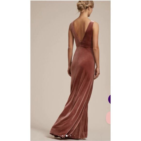 Jenny Yoo Anthropologie Plus 14 BHLDN Velvet Maxi Dress NWT - Picture 2 of 4